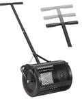 Beefy Compost Spreader For Lawn Care And Garden with T Shaped Handle, adjustable height settings, powder-coated steel roller
