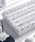 Wireless Mechanical Keyboard With Number Pad And Dynamic RGB Lighting Featuring playful jelly cat keycaps, detailed top view.