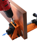 Pro Grade 15 Degree Pocket Hole Jig Kit With Aluminum Alloy Construction In Bright Orange for precision drilling on wood