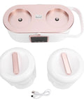 Slick Portable Ultrasonic Underwear Washing Machine With 4000mAh Cordless Battery for Dorms, featuring twin tubs and USB charging.