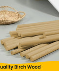 Premium 18 Inch Wooden Dowels Pack Of 36 Smooth Craft Rods Perfect For Diy Art Decor School Fun, showcased in quality birch wood.