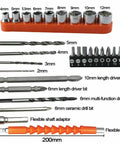 Badass 18V Brushless Cordless Drill Driver And Hammer Drill accessories set including various drill bits and sockets.