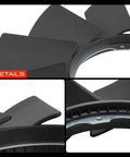 Detail of Heavy Duty Engine Radiator Cooling Fan Blade Compatible With BMW E46 E36, showing angled blades and polymer build.