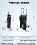 Electric Stair Climber Cart With Four Tracks And Wheels For Heavy Loads dimensions and specifications chart.