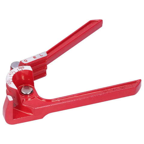 Manual Tube Bender 3 Inch Tubing Bending Tool For Copper And Aluminum, 90 Degree Bend, Compact Design For Tight Spaces, Ergonomic Handle, Durable Pro Grade Build, Multi Spec Industrial Supplies red manual tube bender with 90° angle markings