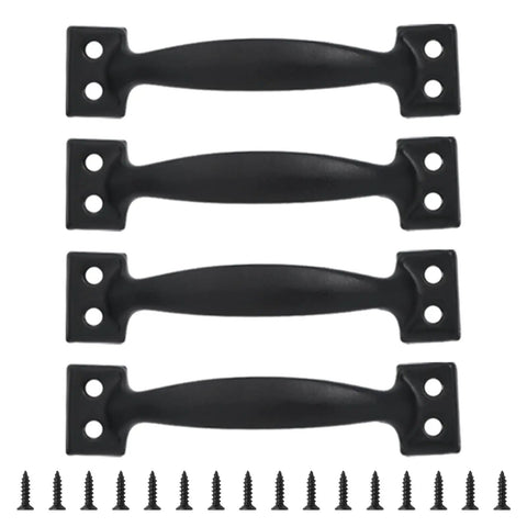 Pack Of 4 Bow Shaped Metal Gate Handles For Wardrobes, Cupboards, Cabinets, Fences And Furniture Easy To Install Hardware For Doors And Drawers