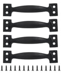 Pack Of 4 Bow Shaped Metal Gate Handles For Wardrobes, Cupboards, Cabinets, Fences And Furniture Easy To Install Hardware For Doors And Drawers