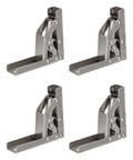 90 Degree Folding Shelf Hinge Bracket Set For Furniture - Hidden Table Holder Brackets, 4 Pieces, Beefy Steel Foldable Supports