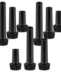 Solid Rotary Lamp Socket Switch Knob Kit With 9 Plastic E26 Bulb Handle Parts For Quick Home Repair And Easy Installation On Any Dimmer Fixture, black