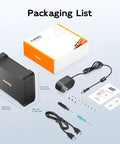 No Sweat Dual Bay Raid Enclosure For 3.5 Inch Sata Hard Drives With Chill Cooling Fan packaging contents and dimensions.