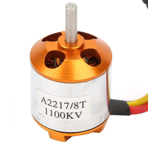 RC Plane Motor Kit for Airplane and Helicopter, Brushless 2217 KV1100 Motors close-up view