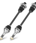 Heavy Duty Rear CV Axle Shaft Assembly For Yamaha Rhino 450 660 700 Crushes Rocky Trails And Thick Mud Without Breaking A Sweat Solid Driver And Passenger Kits, viewed at an angled perspective.