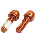 PVD Coated Steel Bicycle Crank Bolts M6x18mm With Gasket For Road Bike Colorful Crankset Arm Fixing Screws Durable Bottom Bracket Hardware Orange Heavy Duty Construction For Long Lasting Performance, two orange bolts