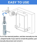 Top Notch Heavy Duty Retractable Indexing Plunger Pin Set Spring Loaded Carbon Steel Positioning Block shown in use with L-shaped handle.