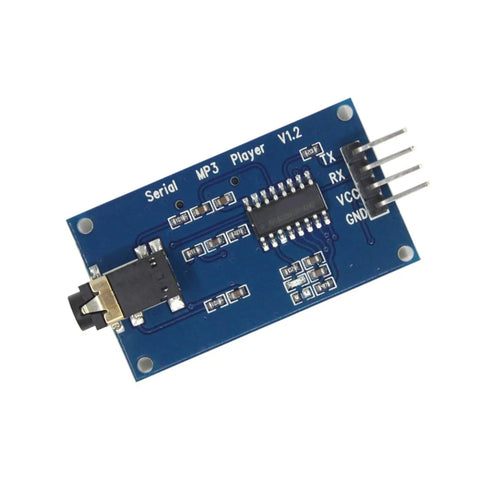 Drop In Ready Uart Control Mp3 Audio Module delivering straight up crystal clear sound for vehicle navigation automation and industrial voice prompts with hella reliable playback for tinkerers, 42x24mm size.