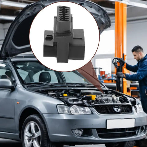 Mechanic using OBD2 Splitter 16 Pin One Male To Two Female Extension Converter Adapter For OBD Diagnostics on car