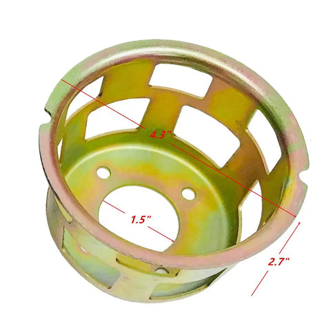 Beefy Recoil Starter With Cup For 406cc 186F 418cc 186FA 186FAE Diesel Engines, metal cup dimensions and design visible