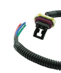 Low Coolant Level Sensor Wire Repair End Pigtail Connector For Peterbilt And Kenworth Trucks Replaces N9267001 Q216007S Direct Fit Plug And Play Easy Install No Modifications Needed, black wire harness with 4 colored leads