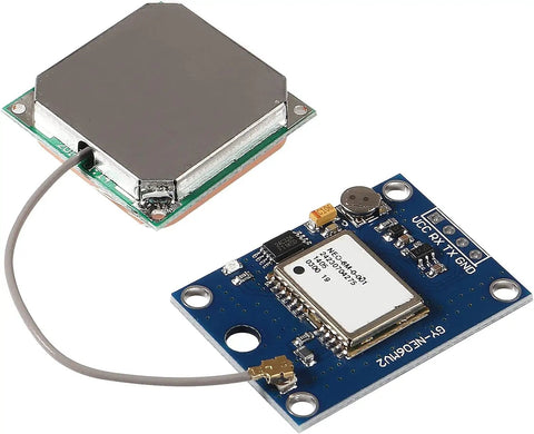 Neo 6M GPS Module Twin Pack With 3 To 5 Volt Power And Large Ceramic Antenna for strong signal, easy setup to flight controllers
