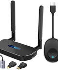Wireless HDMI Transmitter And Receiver Kit For Screen Mirroring To TV Or Projector 1080p Full HD Low Latency Plug And Play Streaming