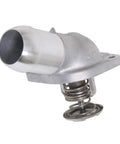 Plug And Play Coolant Thermostat Water Inlet Assembly Squashes Leaks Beats The Heat With Rock Solid Oe Fit For Gm Trucks view of steel housing and spring