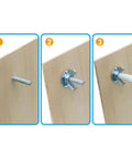 Installation steps for 30 Pack 1/4-20 X 2-1/4 Inch Hurricane Anchor Kit with steel anchor bolts, washered wing nuts, and thread protectors.