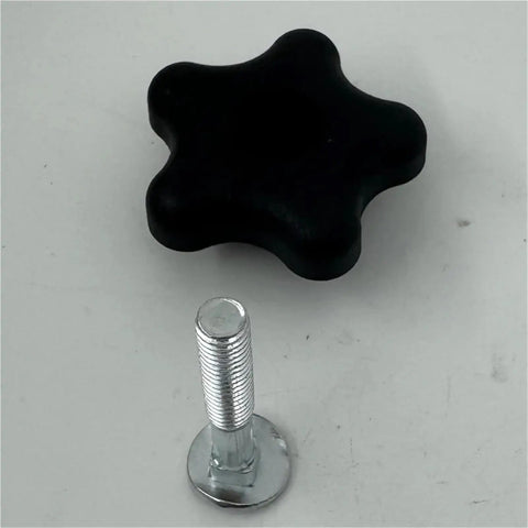 Top Notch 10-Pack Handle Knob Bolt Screw Washer Kit Upgrades Lawn Mowers And Snow Blowers With Rugged Durable Parts Perfect For Winter Repair Jobs And Smooth Handling On The Field, black handle knob with threaded bolt