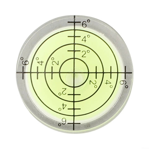 Top view of an acrylic Plastic Bubble Level in green, measuring angles with clear markings, designed for versatile leveling use.