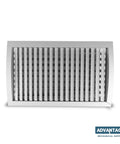 Direct To Duct Curved Aluminum Air Grille 16 By 8 Inches For 18 Inch Duct Matte Black Adjustable Airflow Vent Cover For Supply Air Diffuser Made To Order Two To Four Weeks Production Time, front view