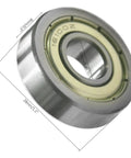 Close-up of Two Pack 16100Z Deep Groove Ball Bearings 10 x 28 x 8mm Metal Shielded with Double Shields for upgrades