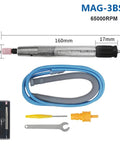 Pro Grade Pneumatic Die Grinder Air Tool Set featuring knockout grinding with accessories and hose for efficient use in workshops.