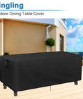 Heavy Duty Waterproof Patio Table Cover 56L x 32W x 28H Inches, Rectangular Outdoor Table Protector on patio