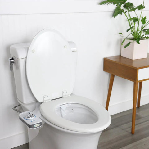 PureSpa Easy Non Electric Bidet Attachment With Self Cleaning Nozzles Easy Install Adjustable Spray Backflow Prevention Valve on Toilet