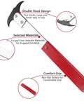 Seal Puller With Dual Hook Tip Built For Quick Oil And Grease Seal Removal Universal Tool For Cars Trucks And Rigs Ergonomic Grip Handle Tough Steel Construction Wide Application On Various Vehicles And Equipment showing double hook design, selected materials, and comfort grip.