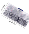 600 Piece Stainless Steel Spring Lock Washer Set M2 To 12mm Sizes With Plain And Split Washers For Bolts Screws Industrial Fastening Applications Heavy Duty Kit in organizer case