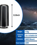 Dual Band Car Ham Radio Antenna With NMO Mount For VHF UHF 136-174 MHz And 400-470 MHz, Ultra Short 9 cm Design