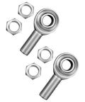 Three Quarter Steering Shaft Support Rod End Kit For Universal Vehicles Built Tough In Heavy Duty Heat Treated Steel With Chrome Plating Boosts Steering Stability And Tight Control Reduces Play In High Load And Modded Setups, chrome rod ends with lock nuts