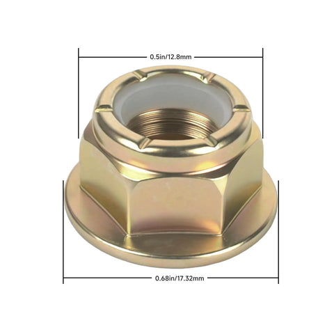 Image of a Two Pack 5/16-18 Flange Lock Nuts With Locking Flange For Outdoor Power Equipment Replacement 712-04063 Replacement Fits MTD Cub Cadet Troy-Bilt