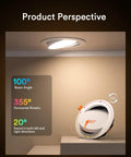 Lumary Gimbal Smart Recessed Lighting 6 Inch w/Remote, RGBWW WiFi Can Light with adjustable angles displayed.