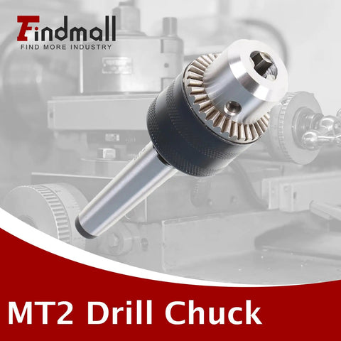Mini Metal Lathe Drill Chuck With MT2 Arbor, Five Sixty Fourth Inch To One Half Inch Clamping Range, steel body, CNC machines