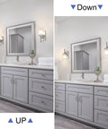Bold Black 3 Light Vanity Wall Light With Dual Glass Shade Hardwired Indoor Fixture for Bathroom in up and down positions