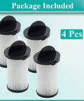 Premium Four Pack Pre Motor Vacuum Replacement Filters For Eye Vac And Neovac Elite Touchless In Wall Systems Slick Fit Zero Drama Install Straight Up Durable, four circular filters with black tops.