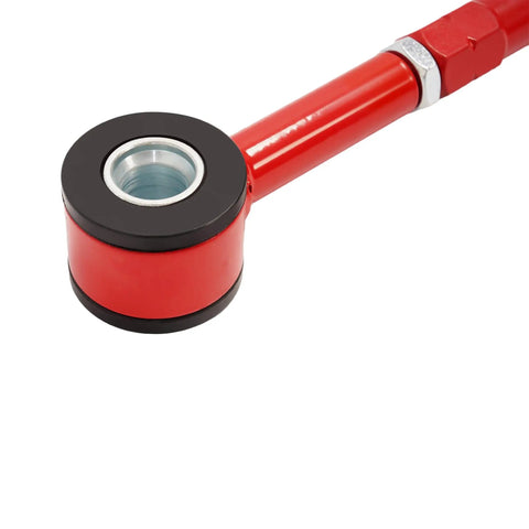 Adjustable Rear Traction Rod Kit For Nissan 350Z Z33 And Infiniti G35 Coupe Sedan Tighten Up Handling And Stability With Precision Steering Steel Radius Arms Powder Coated Red, red steel rod