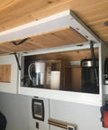 100N 22.5lb Gas Struts 10 Inch Lift Supports Set Of 4 for lids and doors inside a cabinet lifting door at 90 degrees
