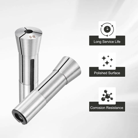 R8 Round Collet Mill Chuck Holder For CNC Engraving And Milling Tools, 10mm Clamp, Silver Finish, Ultra Precision 