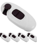 Kidproof Cabinet And Fridge Locks With Double Button Design Easy Install ABS Safety Locks For Babies, closeup view.