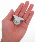 Four Piece Fixed Caster Wheels For Furniture And Cabinets, Durable Non Swivel Polypropylene Roller held in hand.