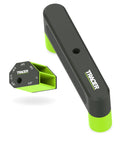 Precision Scribe Block And Center Finder Marking Guide Set For Woodworking Layouts And Joinery Work, showing black and green marking tools.