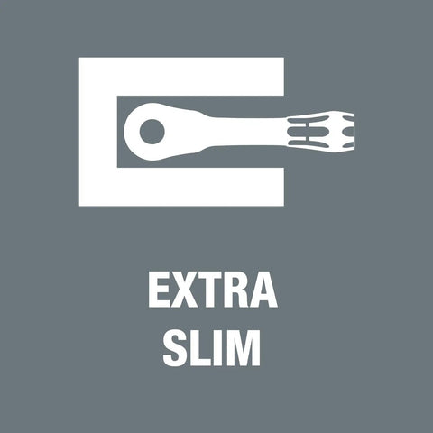 Illustration of Ultra Slim Metal Ratchet Set With Switch Lever And Long Handle For Easy Swaps One Quarter Inch Drive Metric Tools.