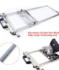 Stainless Steel Circular Saw Edge Guide And Woodworking Positioning Trough Jig Portable Saw Base With Bilateral Precision Scale For Rock Solid Cuts Zero Effort Alignment with adjustable scales.